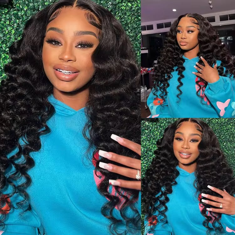 HD Lace Luxury virgin hair, Loose Wave Wig