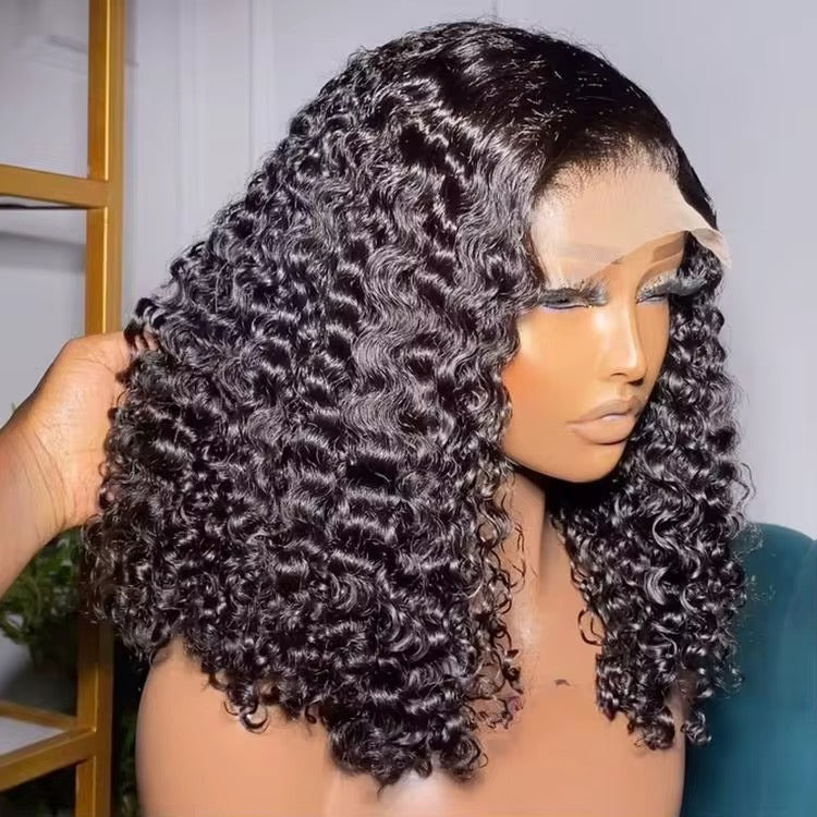 CurlyViva - Luxury raw Burmese curly hair HD lace glueless wig