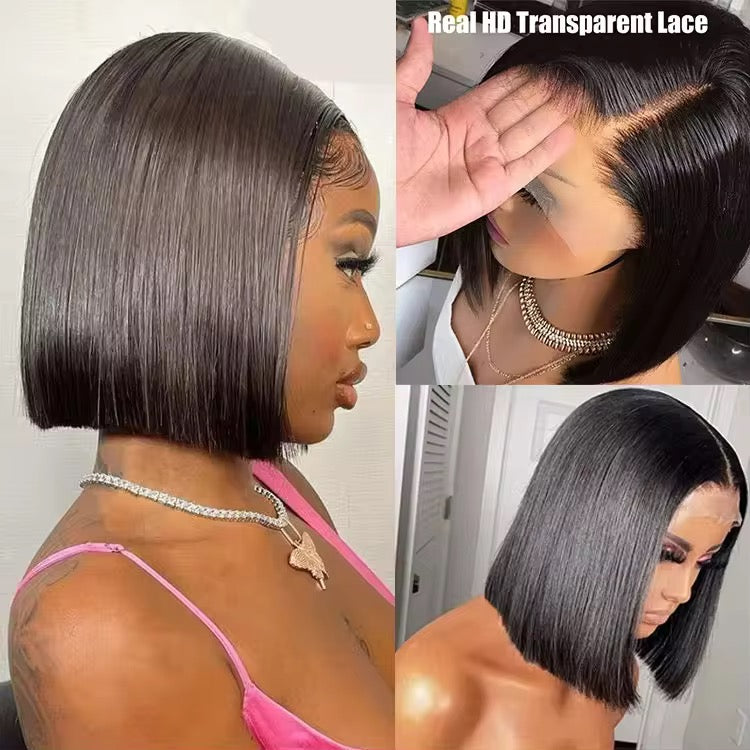 Raw Vietnamese bone straight bob wig 200g luxury donor hair