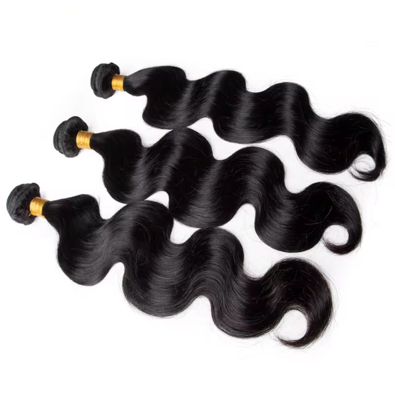Raw body wave human hair bundles