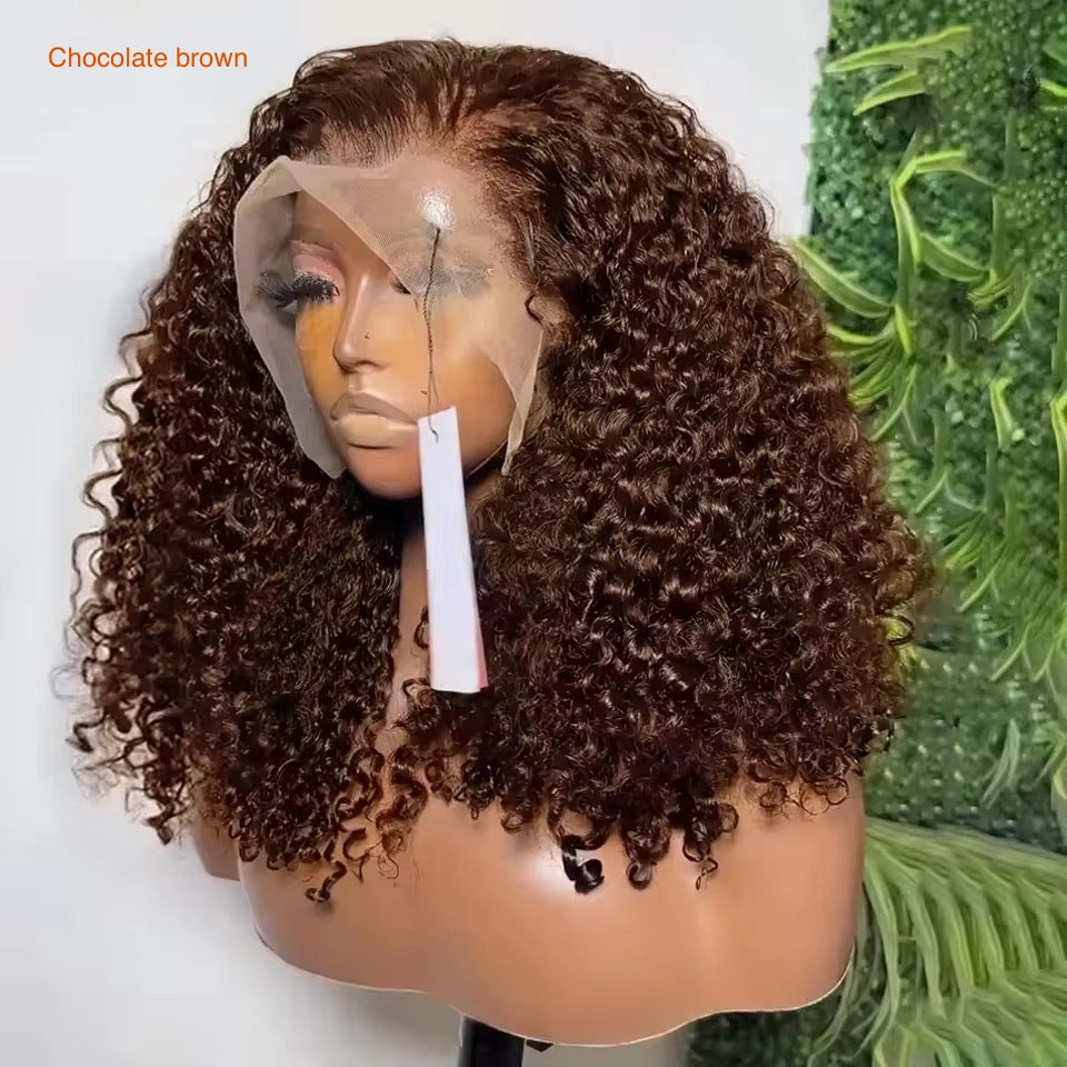 Luxury Burmese curly wig 300g HD lace frontal. 100% virgin human hair.