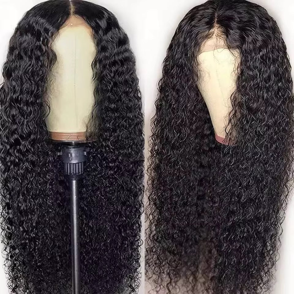 CurlyViva luxury human hair pre-everything HD lace glueless water wave wig