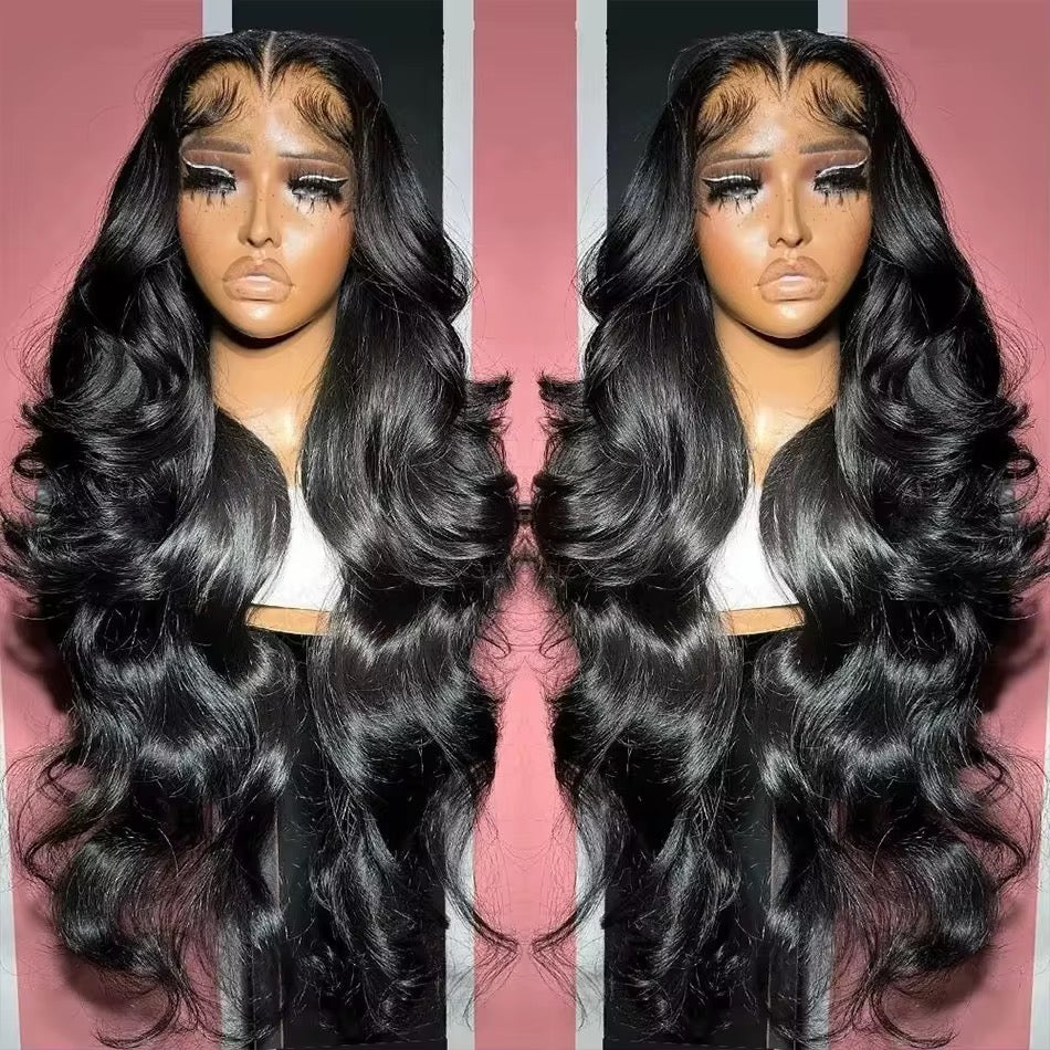 CurlyViva Raw hair body wave wig HD lace, 100% human hair