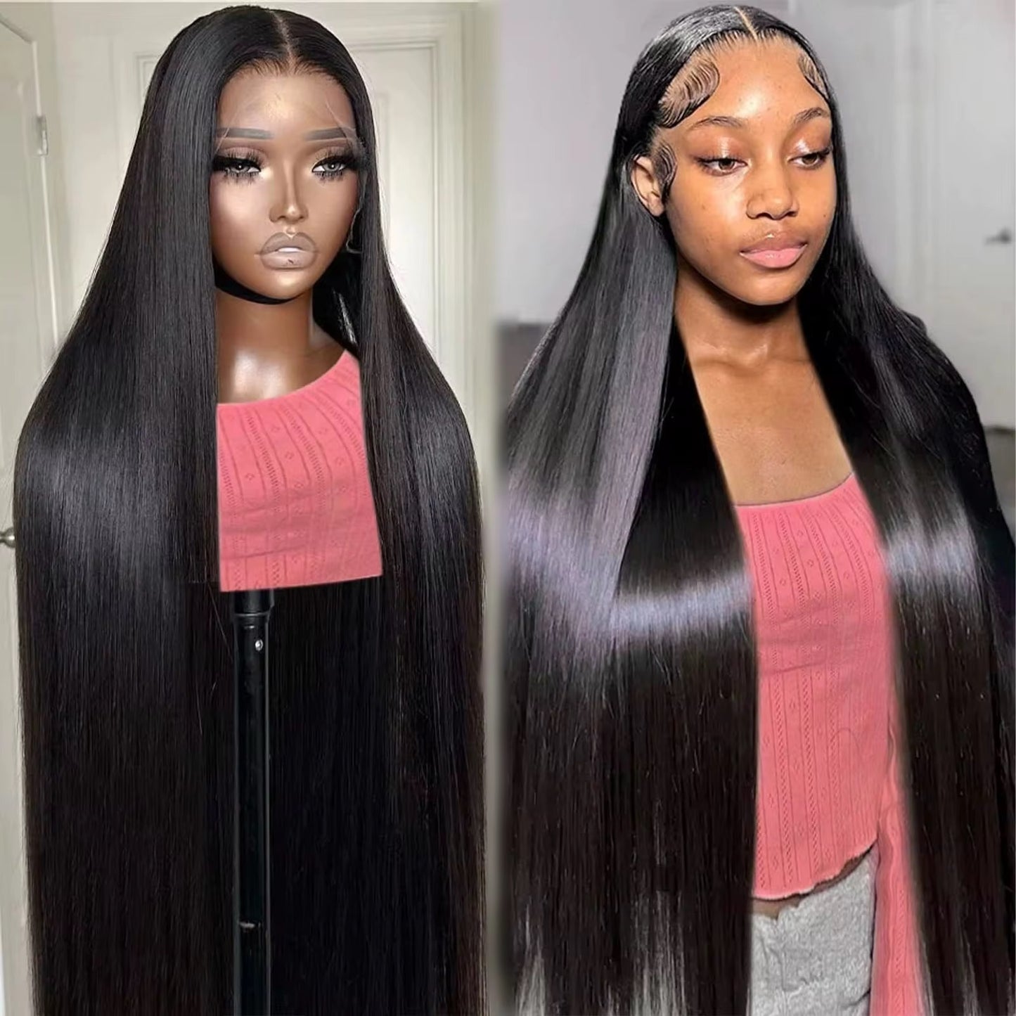 Raw Vietnamese Hair, pre plucked 100% donor hair bone Straight, Natural colour Wig