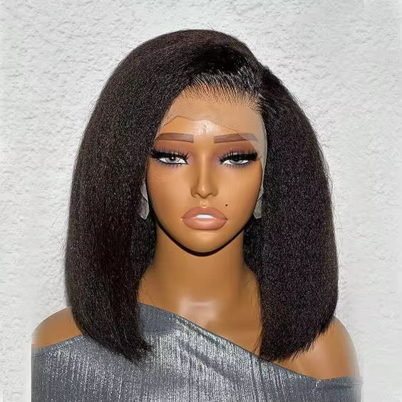 Human Hair 13x4 Lace Front Kinky Straight Wig