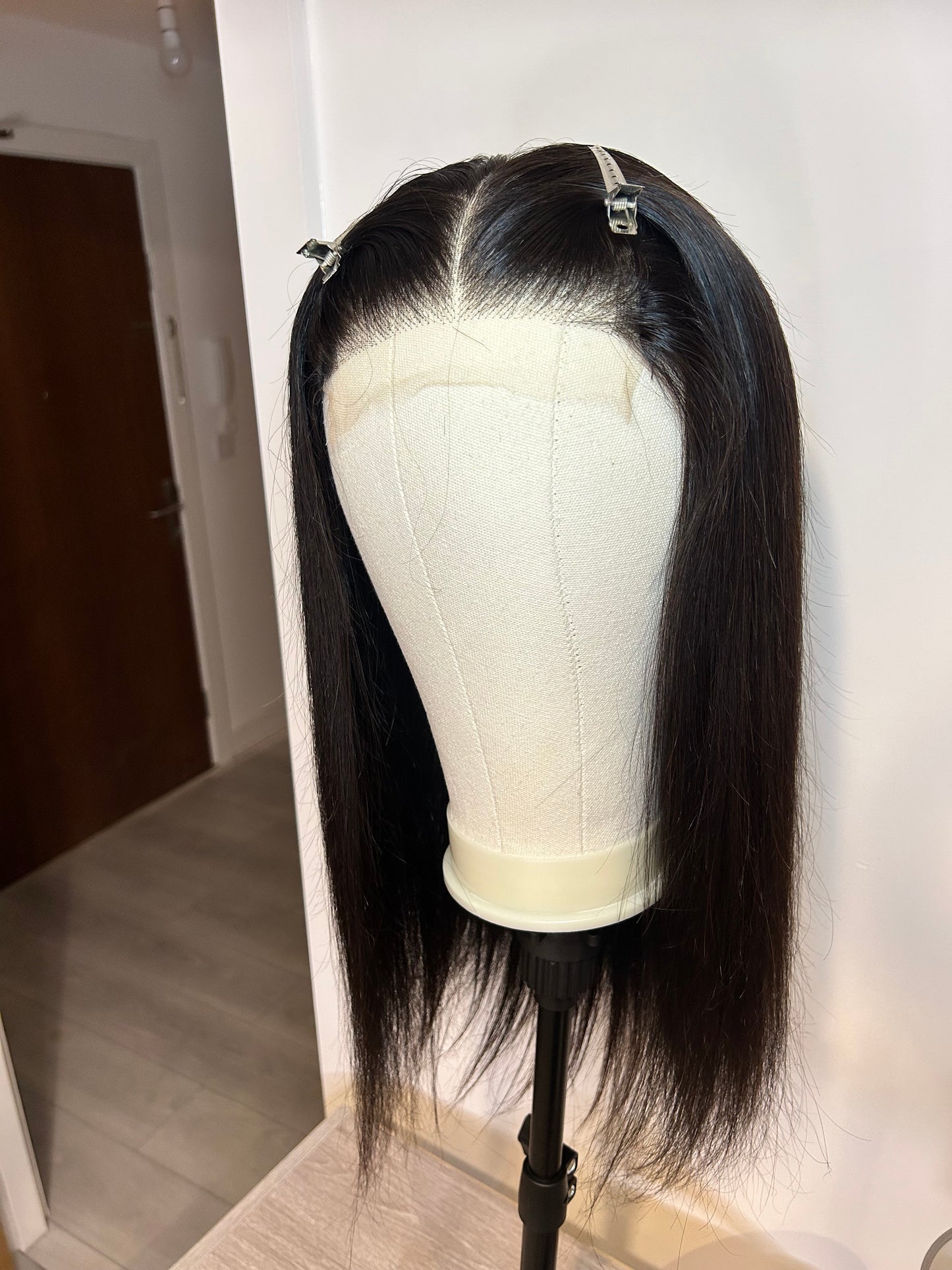 CurlyViva Human Hair HD Lace Front Straight Wig 200% density