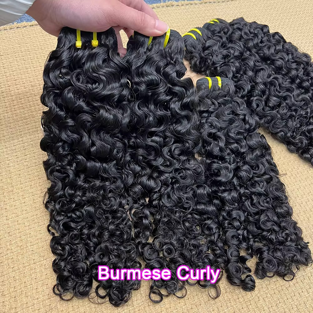 Raw Burmese curly bundles SDD- Natural colour