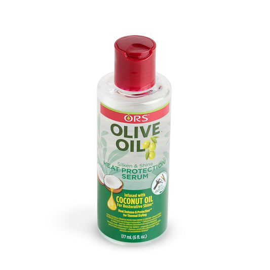 ORS OLIVE OIL HEAT PROTECTION HAIR SERUM INFUSED WITH COCONUT OIL FOR RESTORATIVE SHINE