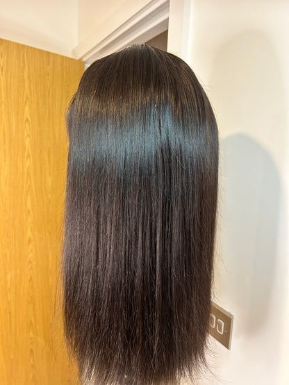 CurlyViva Human Hair HD Lace Front Straight Wig 200% density