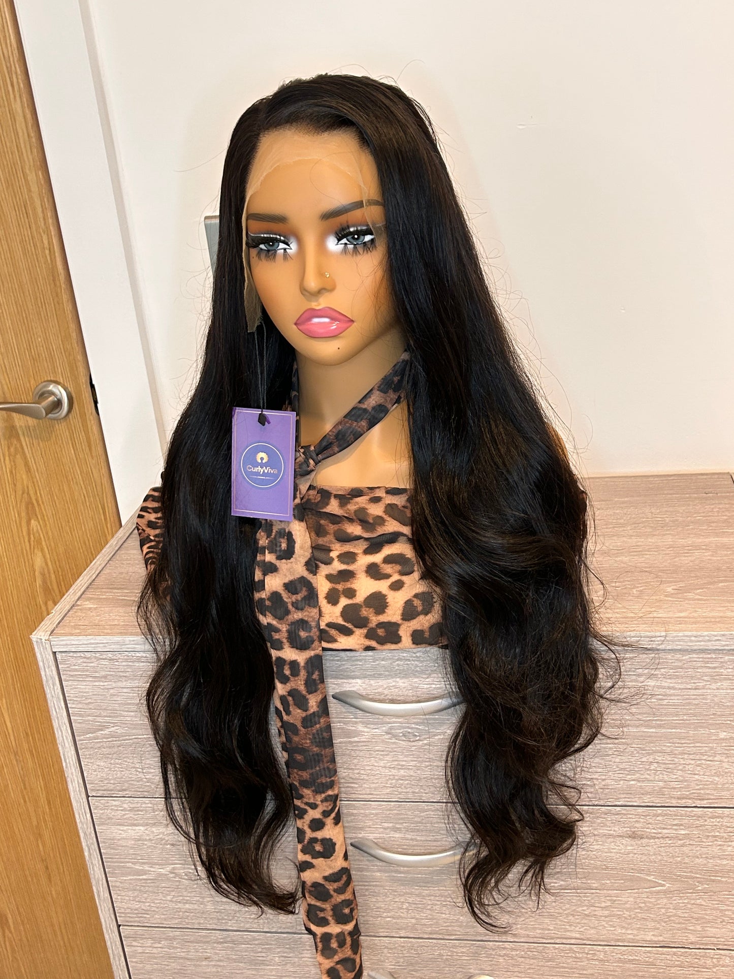 Luxury Raw body wave human hair wig HD lace wig 210% density