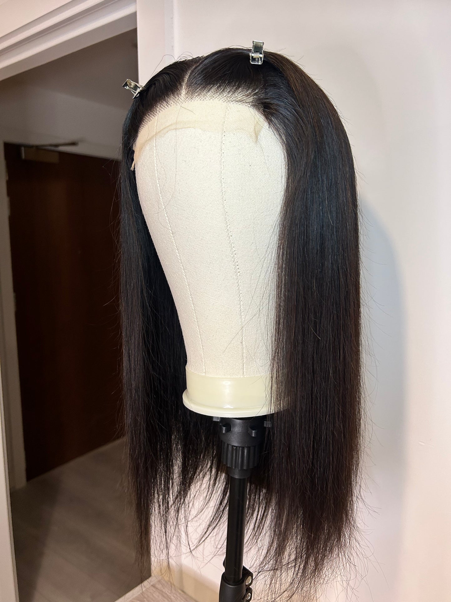 CurlyViva Human Hair HD Lace Front Straight Wig 200% density