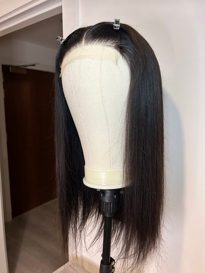 CurlyViva Human Hair HD Lace Front Straight Wig 200% density