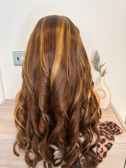 CurlyViva Raw body wave wig 100% donor hair HD lace 210% density