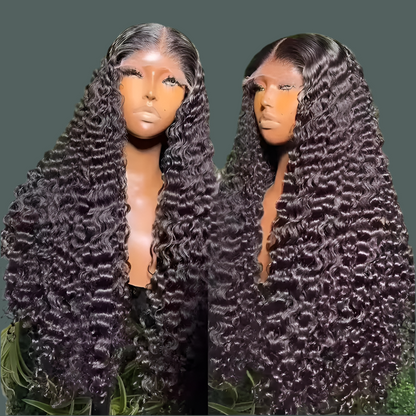 CurlyViva - Luxury raw Burmese curly hair HD lace glueless wig