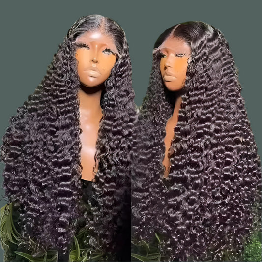 CurlyViva - Luxury raw Burmese curly hair HD lace glueless wig