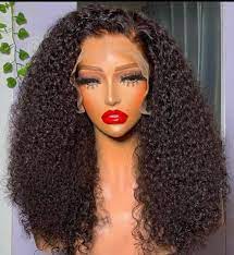 Human Hair 13x4 Lace Front Kinky Curly Wig⦁