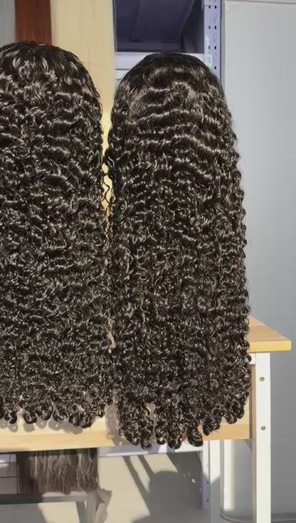 CurlyViva - Luxury raw Burmese curly hair HD lace glueless wig