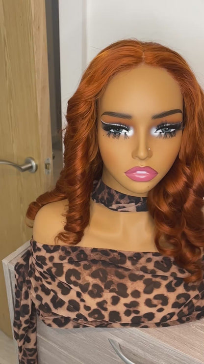 Raw donor bouncy curly wig glueless HD lace 210% density