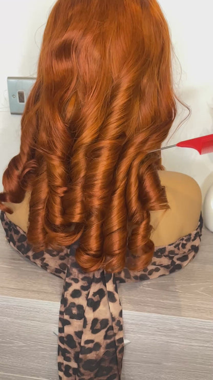 Raw donor bouncy curly wig glueless HD lace 210% density