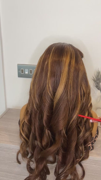 CurlyViva Raw body wave wig 100% donor hair HD lace 210% density